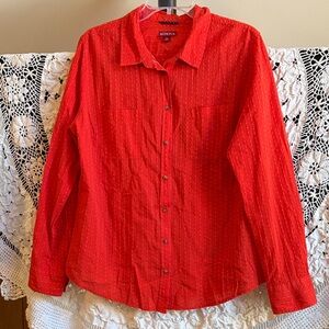 Merona Orange Button-Up Shirt NWT Size XL